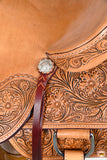 HILASON Western Horse Cutter Trail Barrel American Leather Saddle Tan
