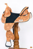 15 In HILASON Western Horse Treeless Trail Saddle Genuine American Leather Tan l Saddle American Leather Tan | Horse Saddle