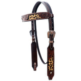 Comfytack Horse Floral Hand Carved Genuine Leather Breast Collar Headstall