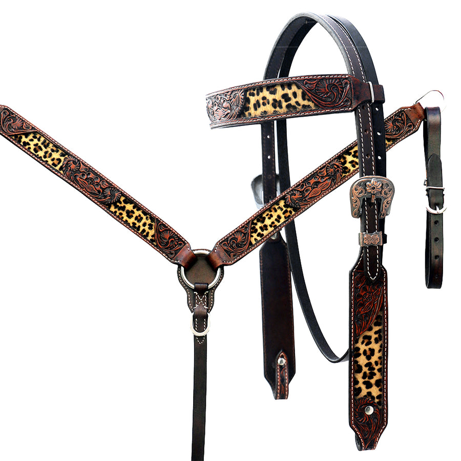 Comfytack H. Floral Hand Carved Genuine Leather Breast Collar by Hilason – Cowboy and equestrian accessories
