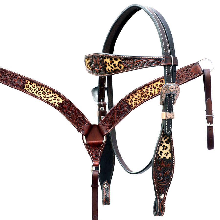Comfytack H. Floral Hand Carved Genuine Leather Breast Collar by Hilason – Cowboy and equestrian accessories