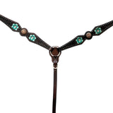 Comfytack Floral Horse Western Leather Breast Collar & Headstall
