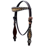 Floral Horse Western Leather Breast Collar & Headstall Comfytack by Hilason