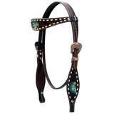 Comfytack Horse Floral Hand Painted Genuine Leather Breast Collar Headstall