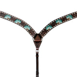 Comfytack Horse Floral Hand Painted Genuine Leather Breast Collar Headstall