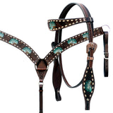 Comfytack Horse Floral Hand Painted Genuine Leather Breast Collar Headstall
