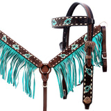 Comfytack Floral Horse Western Leather Breast Collar & Headstall