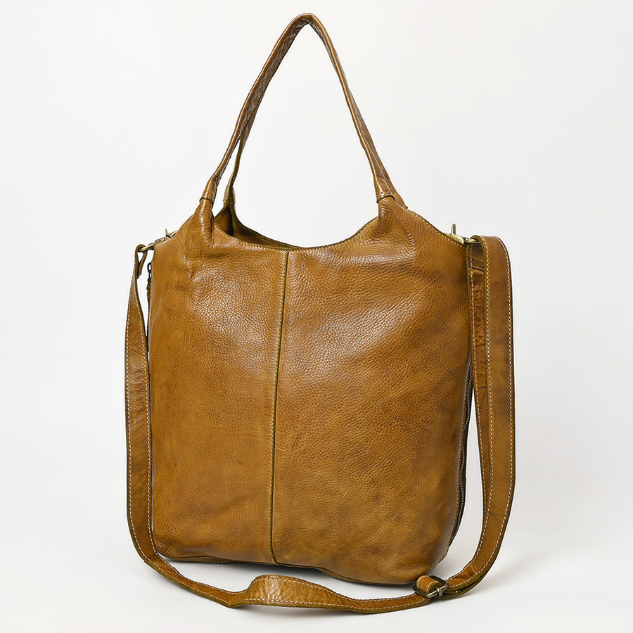 Never Mind Nmbgm160 Tote Vintage Handmade Genuine Cowhide Leather by Hilason – Cowboy and equestrian accessories