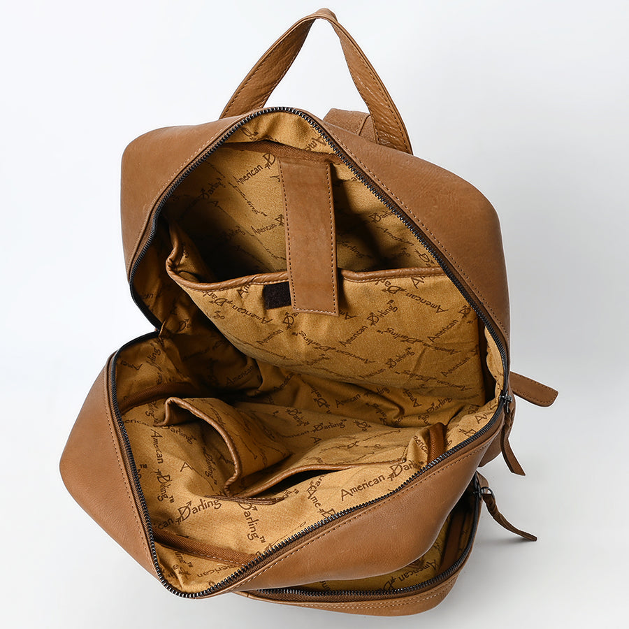 American Darling Backpack Western Genuine Leather Handcrafted Multi Pocket Rucksack Daypack with YKK Zipper