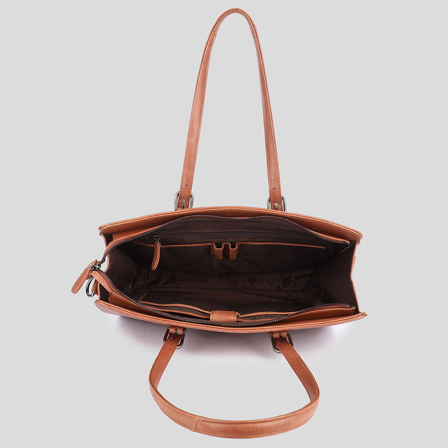 American Darling Tote Bag Western Genuine Leather Handcrafted Shoulder Purse with Adjustable Handles and YKK Zipper