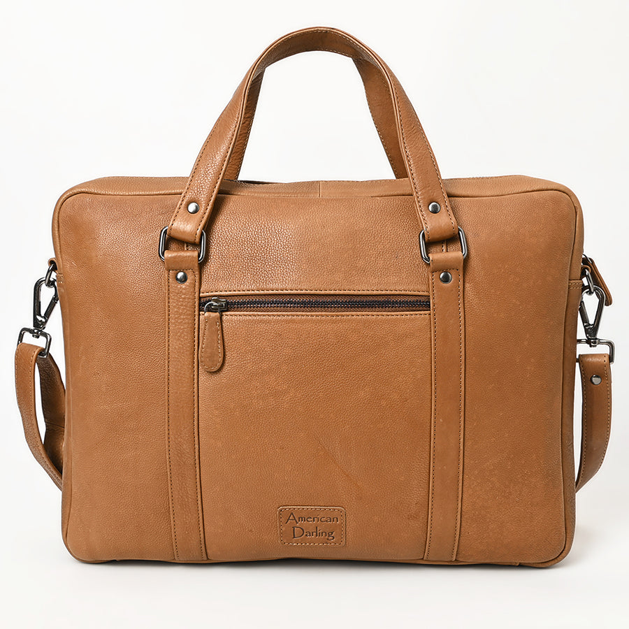 American Darling Briefcase Western Genuine Leather Handcrafted Messenger Laptop Bag with Detachable Shoulder Strap