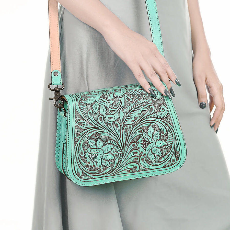 American Darling Cross Body Hand Tooled Genuine Leather Western Women Bag | Handbag Purse Crossbody for Cute