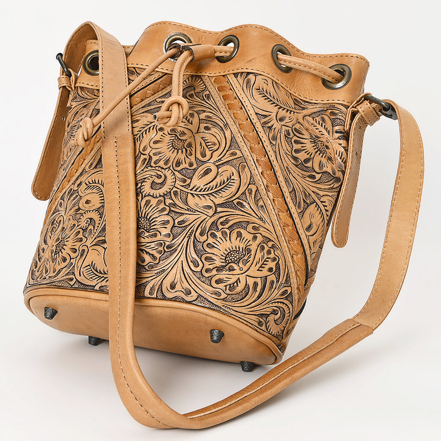 OHLAY OHG101A Bucket Hand Tooled Genuine Leather women bag western handbag purse