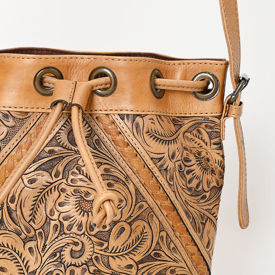 OHLAY OHG101A Bucket Hand Tooled Genuine Leather women bag western handbag purse