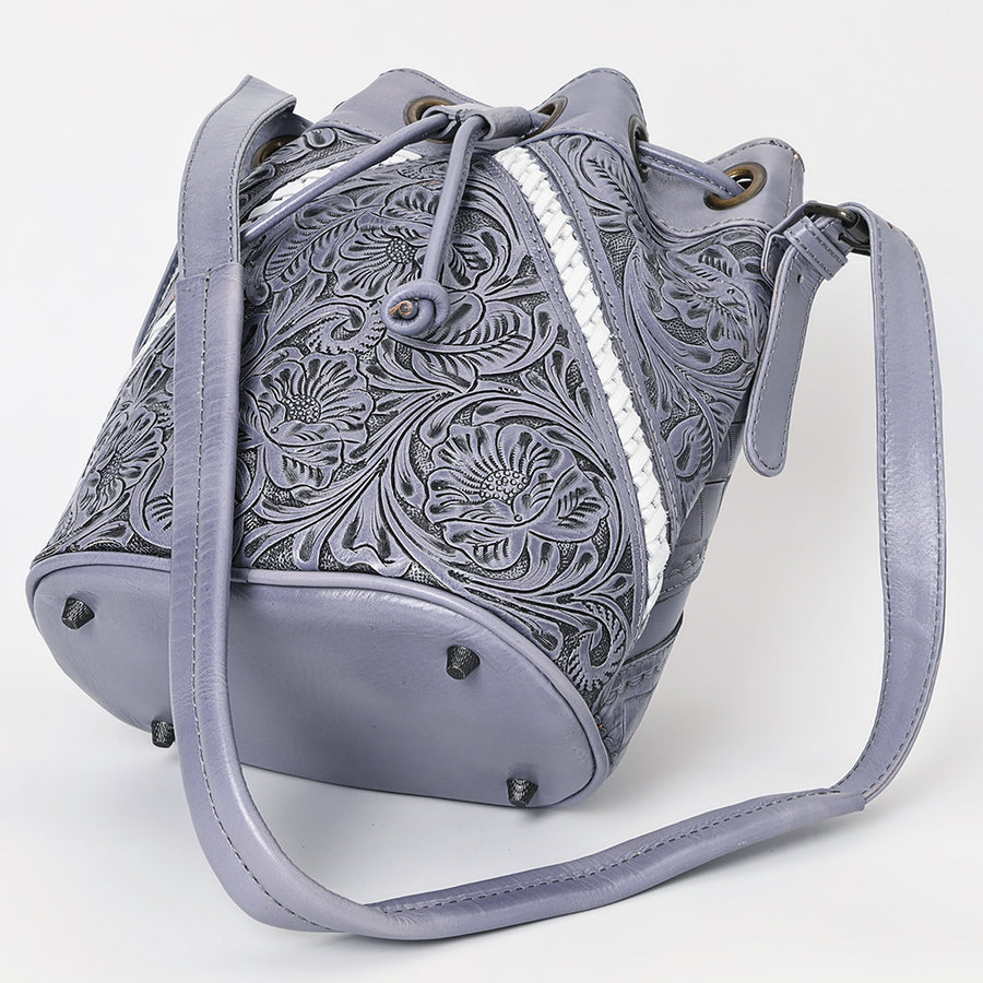 OHLAY OHG101B Bucket Hand Tooled Genuine Leather women bag western handbag purse
