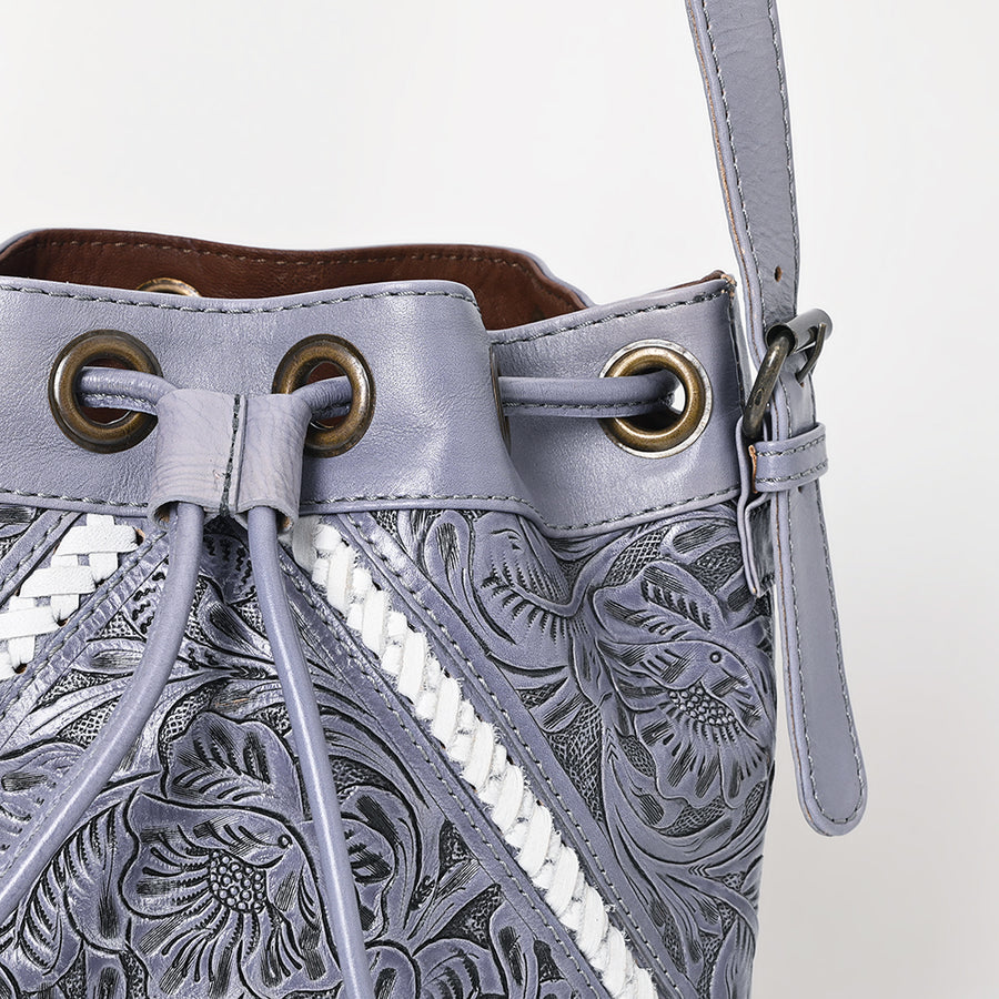 OHLAY OHG101B Bucket Hand Tooled Genuine Leather women bag western handbag purse