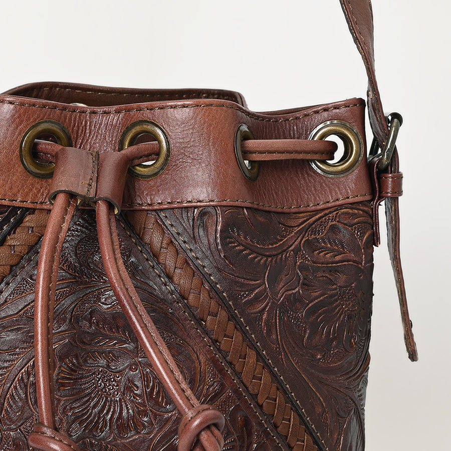 OHLAY OHG101C Bucket Hand Tooled Genuine Leather women bag western handbag purse