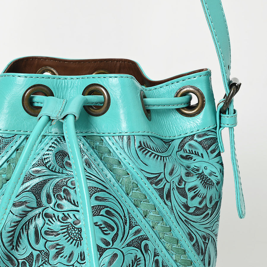 OHLAY OHG101D Bucket Hand Tooled Genuine Leather women bag western handbag purse