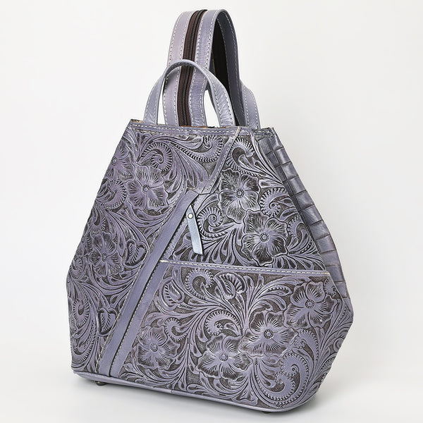 OHLAY OHG102B Backpack Hand Tooled Genuine Leather women bag western by Hilason – Cowboy and equestrian accessories