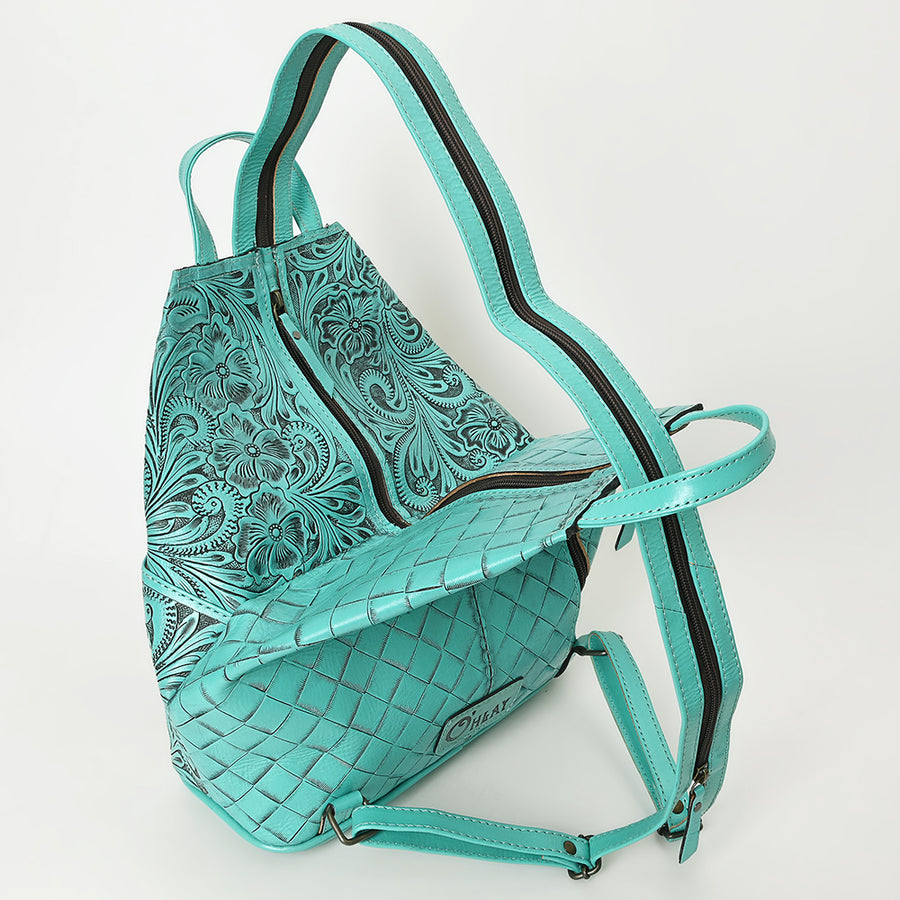 Ohlay Bags OHG102C Backpack Hand Tooled Genuine Leather Women Bag Western Handbag Purse