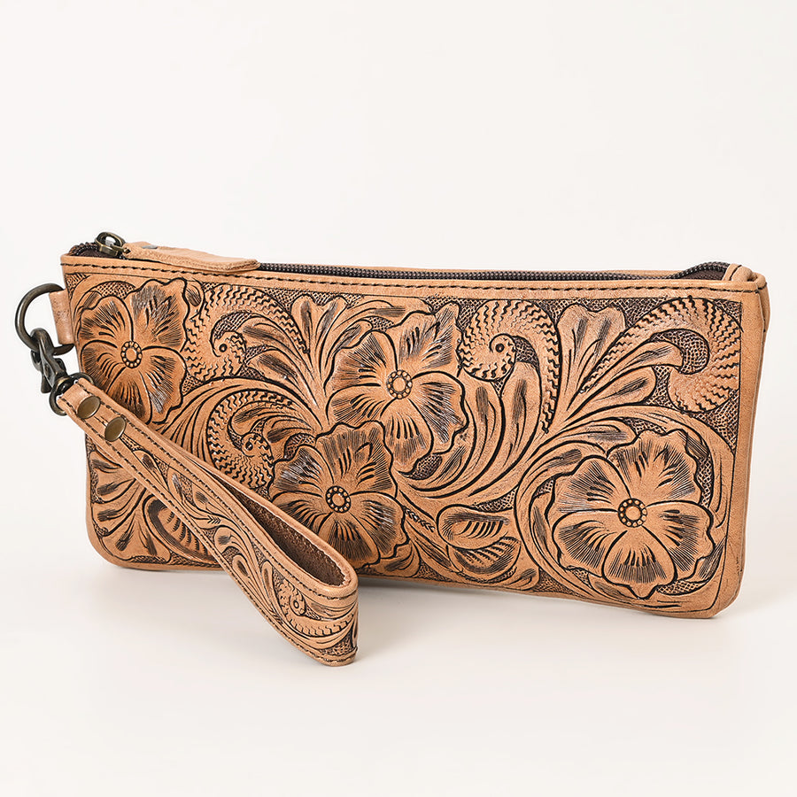 Ohlay Bags OHG111 Wristlet Hand Tooled Genuine Leather Women Bag W. by Hilason – Cowboy and equestrian accessories