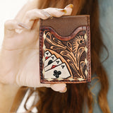 OHLAY OHCCG102B Card-Holder Hand Tooled Genuine Leather women bag western handbag purse