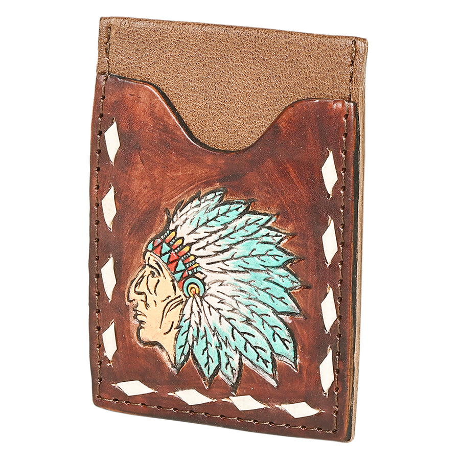 OHLAY SOHCCG102C Card-Holder Hand Tooled Genuine Leather women bag by Hilason – Cowboy and equestrian accessories