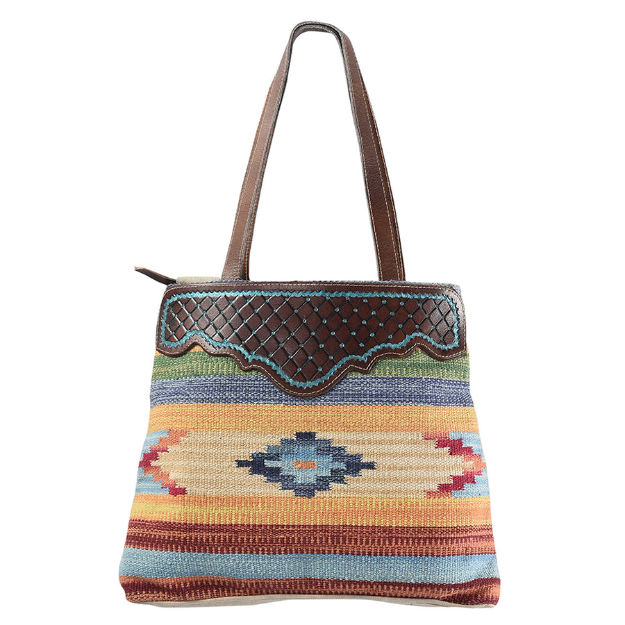 OHLAY OHV112 HOBO Hand Tooled Upcycled Wool Upcycled Canvas Genuine by Hilason – Cowboy and equestrian accessories