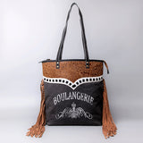 OHLAY OHV125 HOBO Upcycled Canvas Embossed  Genuine Leather women bag western handbag purse