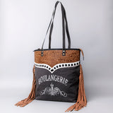 OHLAY OHV125 HOBO Upcycled Canvas Embossed  Genuine Leather women bag western handbag purse