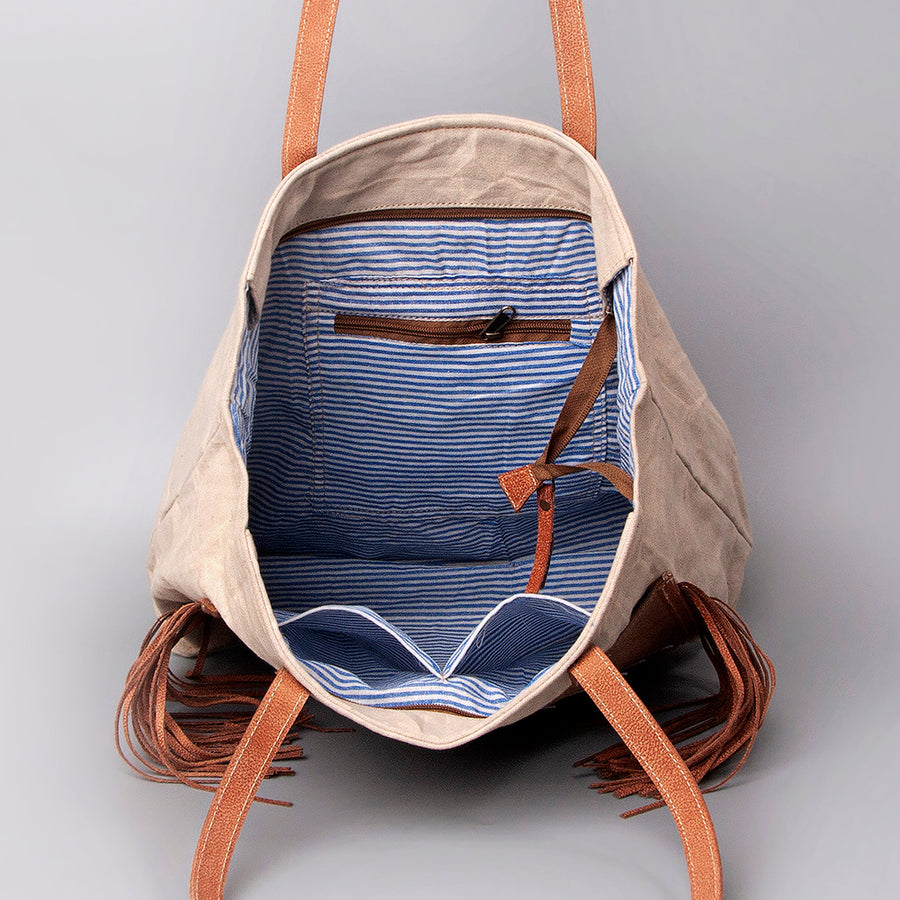 OHLAY Weekender Upcycled Canvas Hair-On Genuine Leather Women Bag Western Handbag Purse | Womens Handbags Belt for Summer