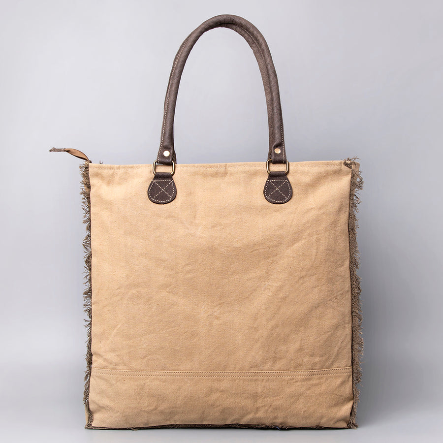 OHLAY Hobo Upcycled Canvas Embossed Hair-On Genuine Leather Women Bag Western Handbag Purse | Womens Handbags Belt for Summer