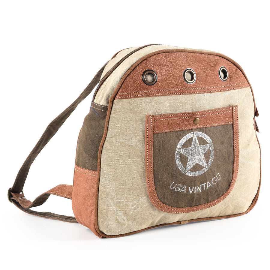 Ohlay Bags OHV147 Backpack 100% Cotton Demin Genuine Leather Women Bag by Hilason – Cowboy and equestrian accessories