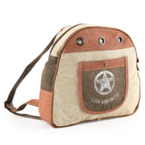 Ohlay Bags OHV147 Backpack 100% Cotton Demin Genuine Leather Women Bag Western Handbag Purse