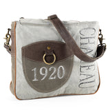 Ohlay Bags OHV156 Cross Body I Upcycled Canvas Genuine Leather Women Bag Western Handbag Purse