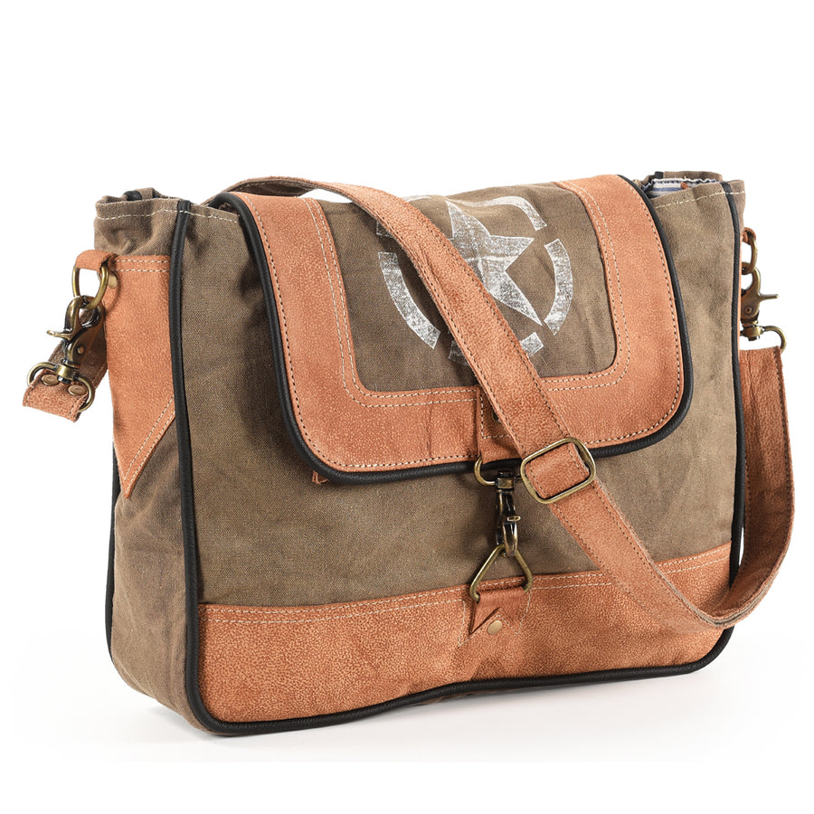 Ohlay Bags OHV160 Cross Body I Upcycled Canvas Genuine Leather Women by Hilason – Cowboy and equestrian accessories
