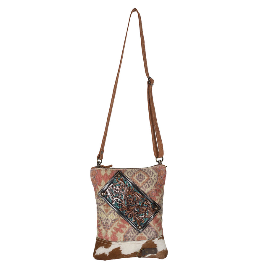Ohlay Bags OHV217 Cross Body Ii Hand Tooled Upcycled Wool Canvas by Hilason – Cowboy and equestrian accessories