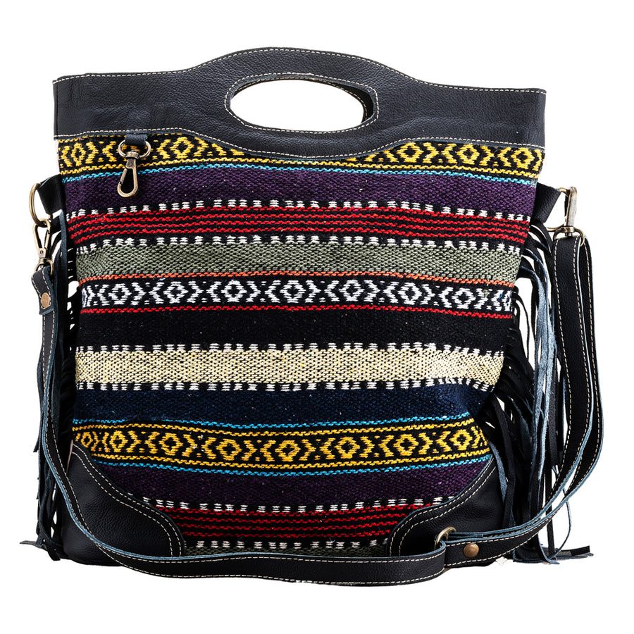Ohlay Bags OHV229 Clutch Upcycled Wool Genuine Leather Women Bag W. by Hilason – Cowboy and equestrian accessories