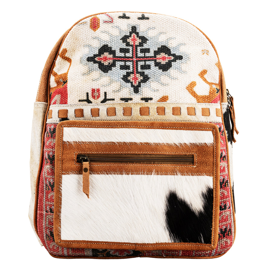 Ohlay Bags OHV234 Backpack Upcycled Wool Hair-On Genuine Leather Women by Hilason – Cowboy and equestrian accessories