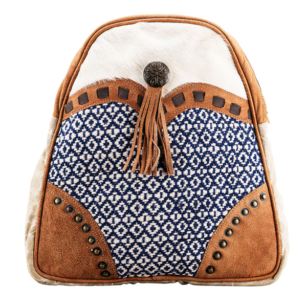 Ohlay Bags OHV237 Backpack Upcycled Wool Canvas Hair-On Genuine by Hilason – Cowboy and equestrian accessories