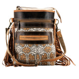 Ohlay Bags OHV238 Cross Body Ii Upcycled Canvas Genuine Leather Women Bag Western Handbag Purse