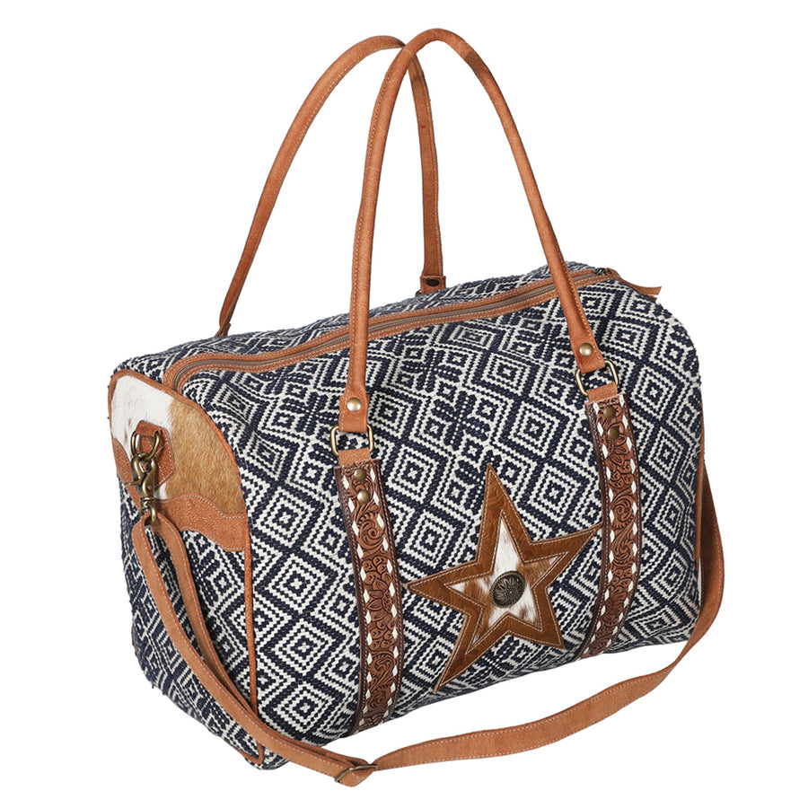 OHLAY WEEKENDER Hand Tooled Upcycled Wool Hair-on Genuine Leather women bag western handbag purse - Uhorse