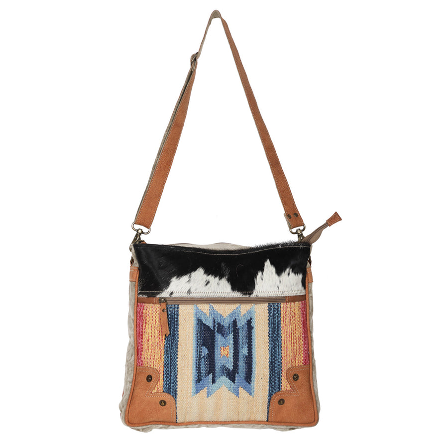 Ohlay Bags OHV245 Cross Body Ii Upcycled Wool Canvas Hair-On Genuine by Hilason – Cowboy and equestrian accessories