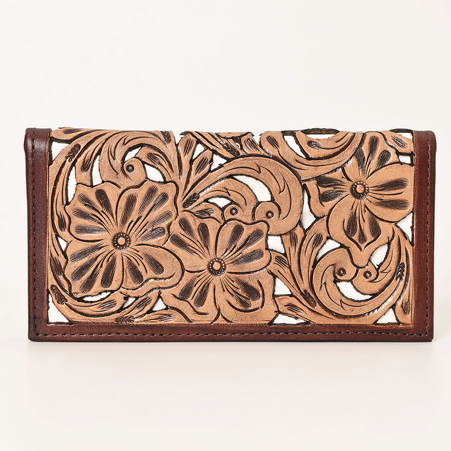 OHLAY Wallet Hand Tooled Genuine Leather Women Bag Western Handbag Purse | Womens Handbags |Leather Belt for Summer