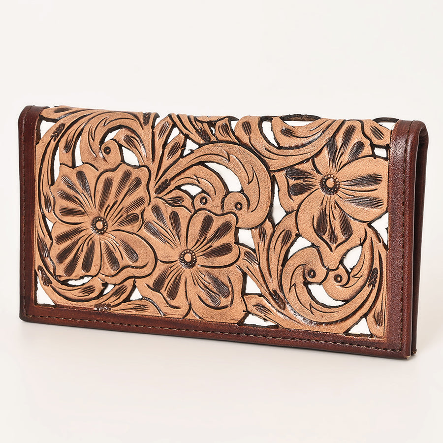 OHLAY WALLET Hand Tooled Genuine Leather women bag western handbag purse - Uhorse
