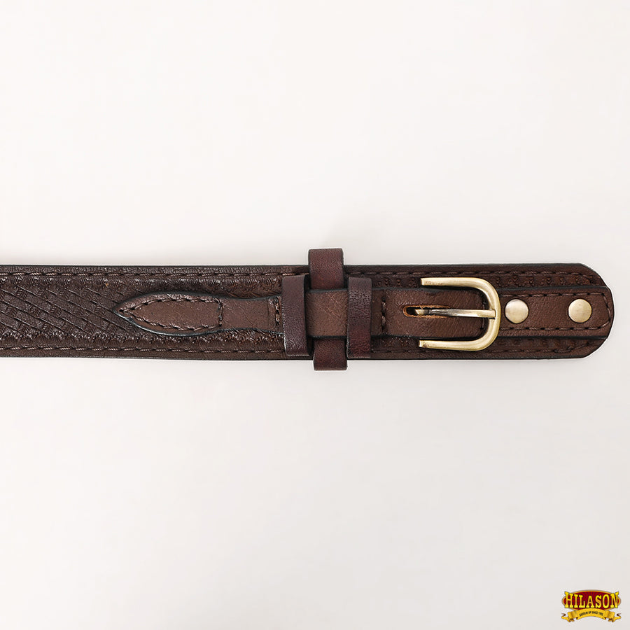 HILASON Western Genuine Leather Belt for Men Women Cowboy Cowgirl Handmade Unisex Full Grain Heavy Duty Tooled Jeans