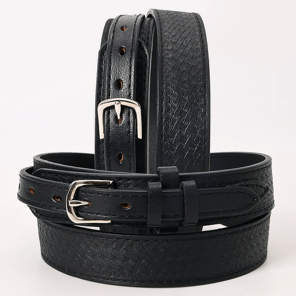HILASON Western Genuine Leather Belt for Men Women Cowboy Cowgirl Handmade Unisex Full Grain Heavy Duty Basketweave - Uhorse
