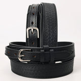 HILASON Western Genuine Leather Belt for Men Women Cowboy Cowgirl Handmade Unisex Full Grain Heavy Duty Tooled Jeans - 44"