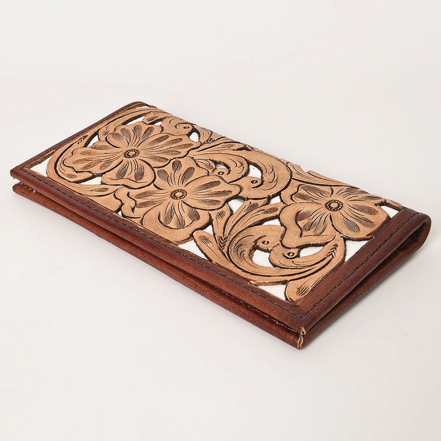 OHLAY Wallet Hand Tooled Genuine Leather Women Bag Western Handbag Purse | Womens Handbags |Leather Belt for Summer