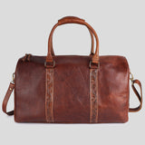 Ohlay Bags OHM102 Duffel Hand Tooled Genuine Leather Women Bag Western Handbag Purse